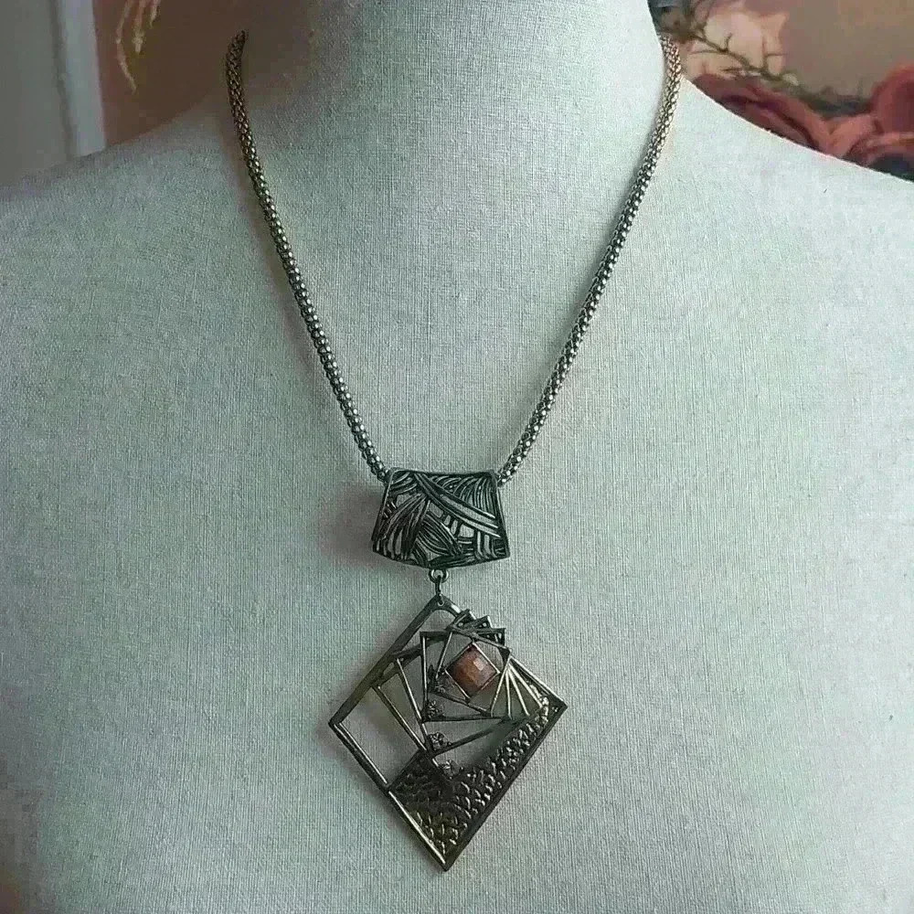 Gold abstract necklace